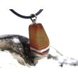 Sarder natur Schmuckstein / Scheibenstein - Anhänger Öse Schmuckdose - AA-Sonderqualität - ca. 2,8 cm x 1,5 cm x 0,8 cm