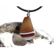 Sarder natur Schmuckstein / Scheibenstein - Anhänger Öse Schmuckdose - AA-Sonderqualität - ca. 2,8 cm x 1,5 cm x 0,8 cm