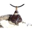 Brekzienjaspis (Trümmerjaspis) Trommelstein Anhänger Öse - Sonderqualität - Rarität - ca. 2,9 cm x 2,1 cm x 0,7 cm