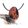 Mahagoniobsidian Trommelstein / Scheibenstein gebohrt - Sonderqualität - ca. 2,8 cm x 2,2 cm x 0,9 cm (GKS)