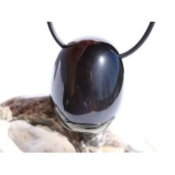 Regenbogenobsidian Schmuckstein Cabochon gebohrt - AA-Sonderqualitt - ca. 3,2 cm x 2,4 cm x 1,9 cm