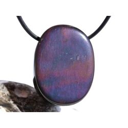 Regenbogenobsidian Schmuckstein Cabochon gebohrt - AA-Sonderqualitt - ca. 3,2 cm x 2,4 cm x 1,9 cm