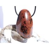 Mahagoniobsidian XXL Trommelstein / Schmuckstein gebohrt...