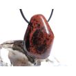 Mahagoniobsidian XXL Trommelstein / Schmuckstein gebohrt - Sonderqualität - ca. 4,1 cm x 3 cm x 1,7 cm