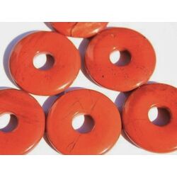 Jaspis rot Donut Edelstein 30 mm (5 - 6 mm stark) - Sonderpreis wg. Makel -