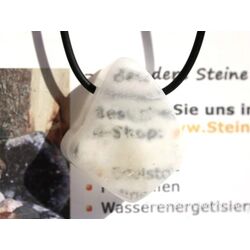 Ulexit (TV-Stein) Scheibenstein / Schmuckstein gebohrt - Sonderqualitt - ca. 3,3 cm x 2,8 cm x 1,5 cm
