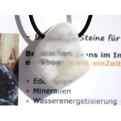 Ulexit (TV-Stein) Scheibenstein / Schmuckstein gebohrt - Sonderqualitt - ca. 3,3 cm x 2,8 cm x 1,5 cm