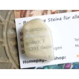Ulexit (TV-Stein) Scheibenstein / Schmuckstein gebohrt - ca. 2,9 cm x 2 cm x 1,2 cm