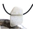 Ulexit (TV-Stein) Scheibenstein / Schmuckstein gebohrt - ca. 2,9 cm x 2 cm x 1,2 cm
