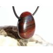 Tigereisen Trommelstein / Scheibenstein gebohrt - Sonderqualität - ca. 2,7 cm x 2,1 cm x 1,1 cm