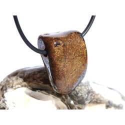 Bronzit Trommelstein gebohrt - Sonderqualit�t - ca. 2,6 cm x 2 cm x 1 cm