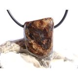 Bronzit Trommelstein gebohrt - Sonderqualität - ca. 2,6 cm x 2 cm x 1 cm