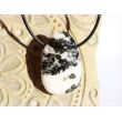 Zebra-Marmor XL Scheibenstein / Trommelstein gebohrt (Dolomit-Marmor / Marmor) - Sonderqualität - ca. 3,7 cm x 2,4 cm x 1,4 cm