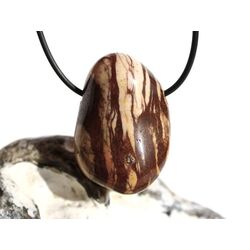 Cappuchino-Jaspis XXL Trommelstein gebohrt - Sonderqualitt - ca. 4,1 cm x 2,9 cm x 2,2 cm