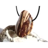 Cappuchino-Jaspis XXL Trommelstein gebohrt - Sonderqualität - ca. 4,1 cm x 2,9 cm x 2,2 cm