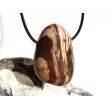 Cappuchino-Jaspis XXL Trommelstein gebohrt - Sonderqualität - ca. 4,1 cm x 2,9 cm x 2,2 cm
