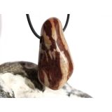 Cappuchino-Jaspis XXXL Trommelstein gebohrt - Sonderqualität - ca. 5 cm x 2,5 cm x 2,2 cm