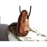 Cappuchino-Jaspis XXXL Trommelstein gebohrt - Sonderqualität - ca. 5 cm x 2,5 cm x 2,2 cm