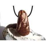 Cappuchino-Jaspis XXXL Trommelstein gebohrt - Sonderqualität - ca. 5 cm x 2,5 cm x 2,2 cm