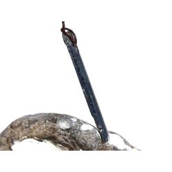 Antimonit (Stibnit / Antimon) XXL Kristallstab / Rohstein gebohrt - Sonderqualitt - Raritt - ca. 4,8 cm x 0,8 cm x 0,3 cm