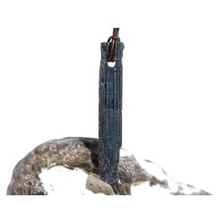 Antimonit (Stibnit / Antimon) XXL Kristallstab / Rohstein gebohrt - Sonderqualitt - Raritt - ca. 4,8 cm x 0,8 cm x 0,3 cm