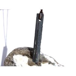 Antimonit (Stibnit / Antimon) XXXL Kristallstab / Rohstein gebohrt - Sonderqualitt - Raritt - ca. 5,6 cm x 0,8 cm x 0,4 cm