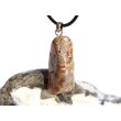Trümmer-Jaspis (Brekzienjaspis Konglomerat) Trommelstein Anhänger Öse - Sonderqualität - ca. 3,9 cm x 1,5 cm x 1 cm