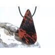 Mahagoniobsidian XXXL Schmuckstein gebohrt - Sonderqualität - Handarbeit - ca. 6,1 cm x 3,2 cm x 1,5 cm
