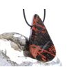 Mahagoniobsidian XXXL Schmuckstein gebohrt - Sonderqualität - Handarbeit - ca. 6,1 cm x 3,2 cm x 1,5 cm