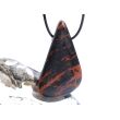 Mahagoniobsidian XXXL Schmuckstein gebohrt - Sonderqualität - Handarbeit - ca. 6,1 cm x 3,2 cm x 1,5 cm