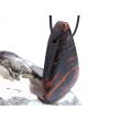 Mahagoniobsidian XXXL Schmuckstein gebohrt - Sonderqualität - Handarbeit - ca. 6,1 cm x 3,2 cm x 1,5 cm