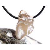 Schlangenhautachat Trommelstein gebohrt - Sonderqualität - ca. 2,6 cm x 1,5 cm x 1,3 cm