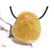 Rutilquarz gold XL Trommelstein / Schmuckstein gebohrt - AA-Sonderqualität - ca. 3,4 cm x 3,1 cm x 1,6 cm