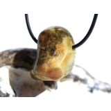 Grossular grün (Granat) Trommelstein gebohrt - schöne Qualität - ca. 2,7 cm x 2,3 cm x 2,1 cm