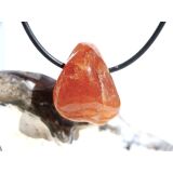 Hessonit (Granat) Trommelstein gebohrt - schöne...