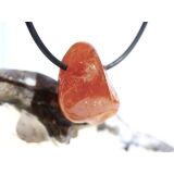 Hessonit (Granat) Trommelstein gebohrt - schöne...