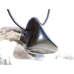 Goldobsidian Trommelstein / Schmuckstein gebohrt - AA-Sonderqualitt - ca. 3,2 cm x 2,7 cm x 1,7 cm