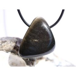 Goldobsidian Trommelstein / Schmuckstein gebohrt - AA-Sonderqualitt - ca. 3,2 cm x 2,7 cm x 1,7 cm