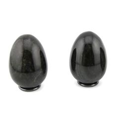 Silberobsidian - Edelstein-Eier - ca. 4,7 - 4,8 cm