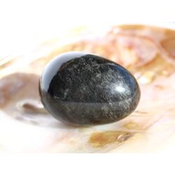 Silberobsidian - Edelstein-Eier - ca. 4,7 - 4,8 cm