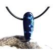 Azurit-Malachit natur Schmuckstein / Scheibenstein gebohrt - Handarbeit - Rarität - Sonderqualität - ca. 2,6 cm x 1 cm x 0,7 cm