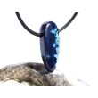 Azurit-Malachit natur Schmuckstein / Scheibenstein gebohrt - Handarbeit - Rarität - Sonderqualität - ca. 2,6 cm x 1 cm x 0,7 cm