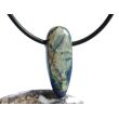 Azurit-Malachit natur Schmuckstein / Scheibenstein gebohrt - Handarbeit - Rarität - Sonderqualität - ca. 2,6 cm x 1 cm x 0,7 cm