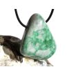 Jadeit (Jade / Burmajade) grün XXL Schmuckstein / Trommelstein gebohrt - Sonderqualität - Handarbeit - ca. 4,3 cm x 3,3 cm x 1,4 cm