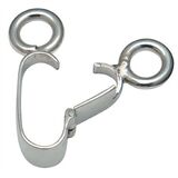 Donuthalter Scharnier-Clip, 925iger Silber, gl�nzend f�r...