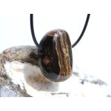 Stromatolith Trommelstein gebohrt - ca. 3,2 cm x 2,1 cm x 1,3 cm
