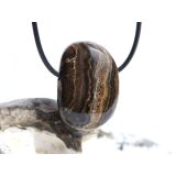 Stromatolith Trommelstein gebohrt - ca. 3,2 cm x 2,1 cm x 1,3 cm