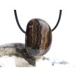 Stromatolith Trommelstein gebohrt - ca. 3,2 cm x 2,1 cm x 1,3 cm