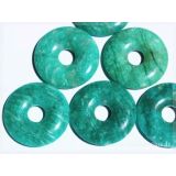 Amazonit dunkel Donut Edelstein 30 mm (5-6 mm stark)