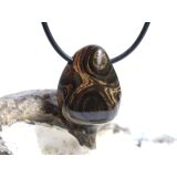 Stromatolith Trommelstein gebohrt - ca. 2,6 cm x 2 cm x 1,2 cm